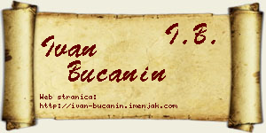 Ivan Bučanin vizit kartica